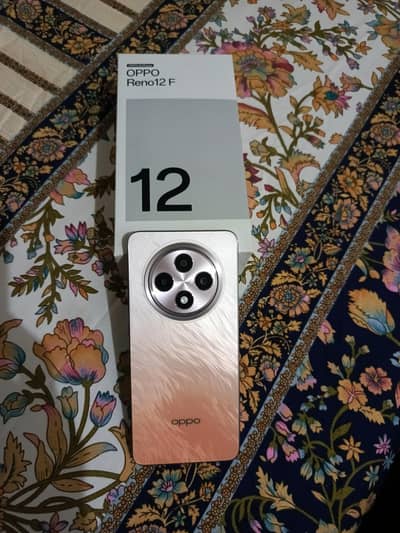 oppo reno 12f with completed  box  8/256
