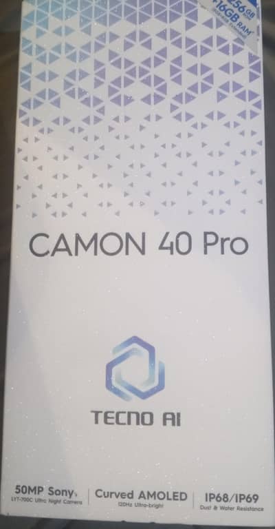camon 40 pro just box open brand new