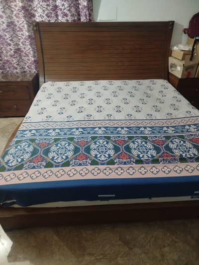King sized wooden new quality bed