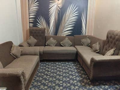 L shaped 7 seater sofa set