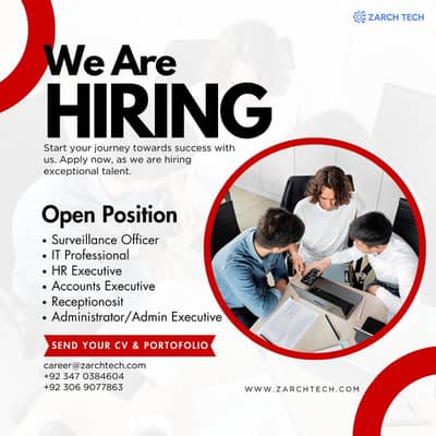 Accounts Executive and Receptionist Job Available