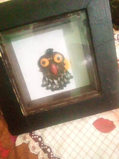 Antique Owl  frame for home decor