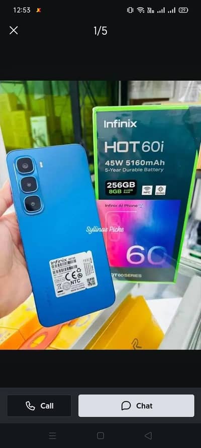 infinix hot 60i ram 6+6 /128 abi sarif box open howa hi new mobile hai