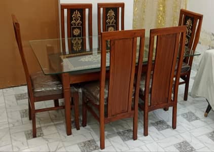 New Stylish 6 Chairs Set of Lacker Dinning Table
