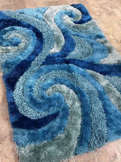 New Blue Shaggy Rug