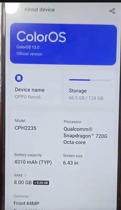 Oppo reno 6 all okay 10 by 10 hai all okay dabba hai sirf charger ni