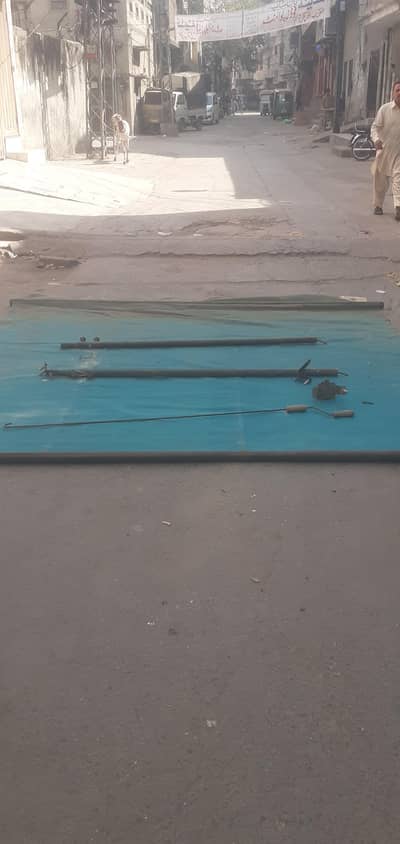 shop awning frame and tarpaulin for sale means dukan ka shed