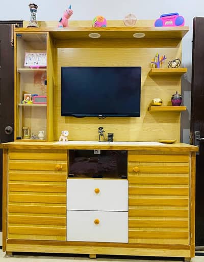 TV console cabinet with side Boxes & centre Drawers