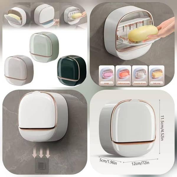 Self-adhesive Wall-Mounted Luxury Soap Dish (Each) Random Colours