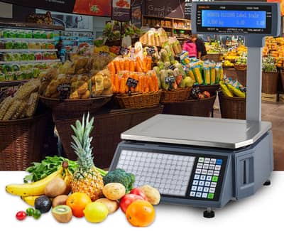 Vegetables and fruits *Rongta Barcode Weighing Label Scale*.