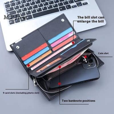 Men's Leather Bi-Fold Wallet - Pocket Friendly Size,