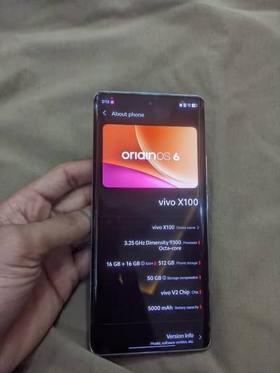 Vivo x100 16/512 Non Pta