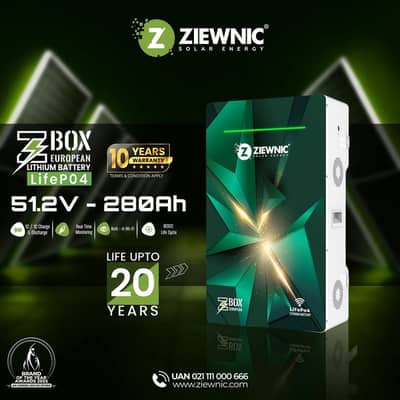 Ziewnic Lithium Battery 51.2V 280amp Z Box Eurpion series