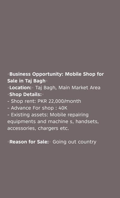 Mobile shop & Repairing lab complete setup for sale