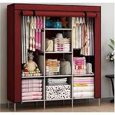 3 Door Portable Folding Wardrobe