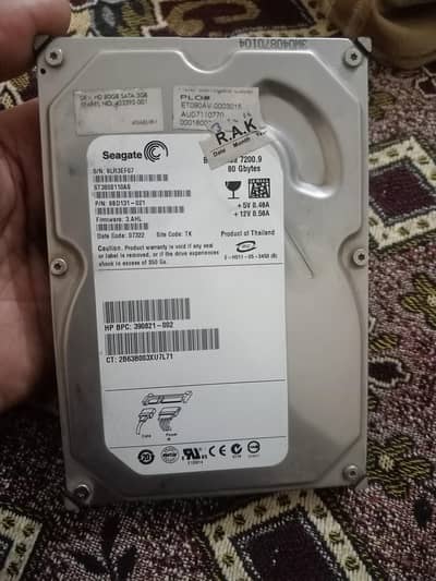 Seagate 80gb HDD computer hard drive