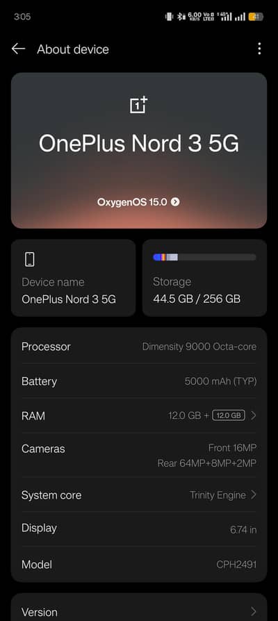 one plus nord3 5G  PTA approved  dual simexchange possible
