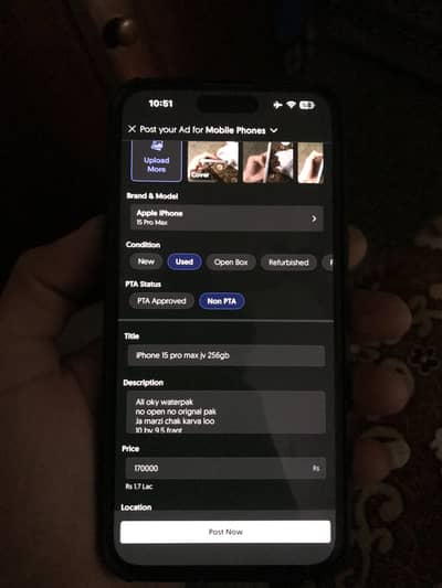 iPhone 15 pro max jv 256gb