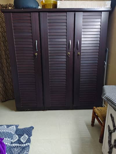 3 doors full size cupboard almirah lamination formica