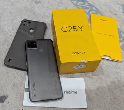 realme C25Y 4 64GB with box condition good 03111271878