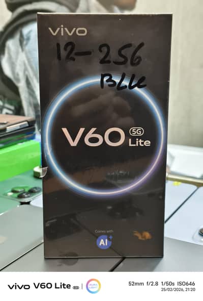 VIVO V60LITE 5G COMPANY PACK OFFICIAL 12/256 NON ACTIVE