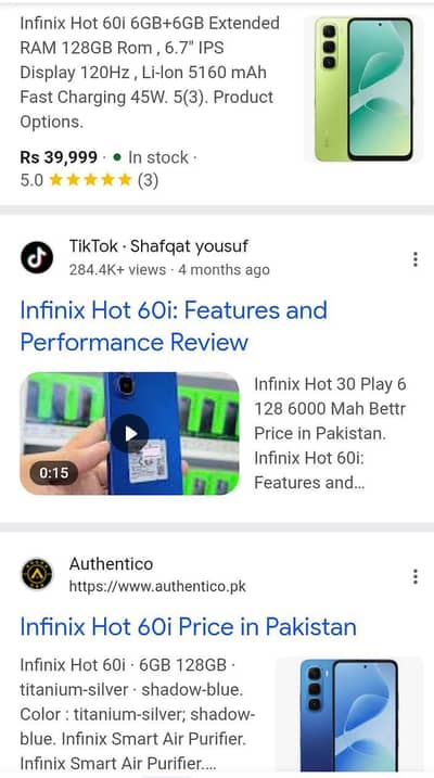 Infinix hot 60i 6 128