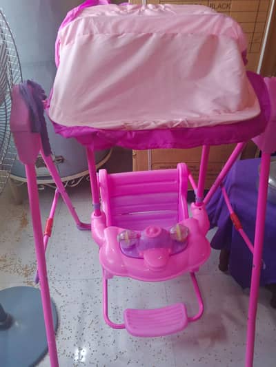 Beautiful pink baby jhoola for sale. .
