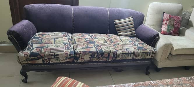 5 Seater Sofa Set _ Solid Wooden Sofa Set For Sale