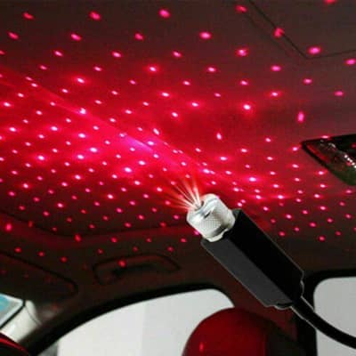 Car Roof Star Projector Light USB Flexible Red