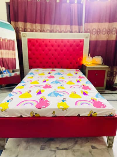 Single Bed with 2 side table and Almari