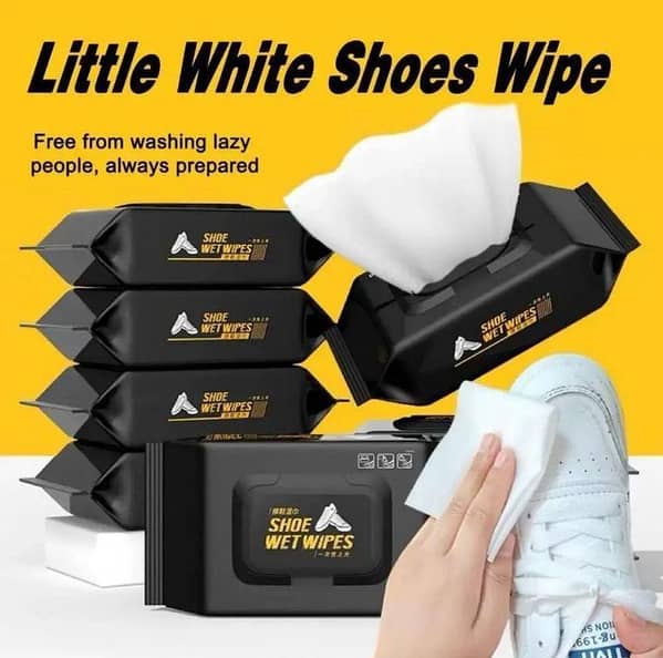Quick Shoe Shine Wipes - Pack of 80 Disposable Cleaning Tissues for Instant Shine and Dirt Removal - Portable Shoe Care Kit for Sneakers, Leather, and Casual Shoes