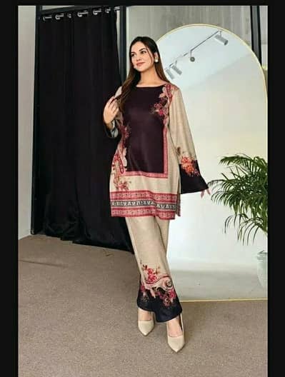 stitched women's trousers and shirt