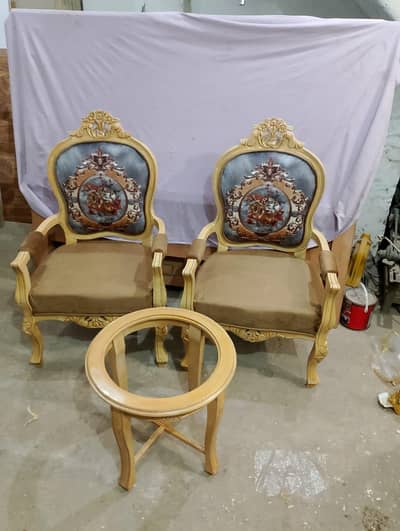 Room chair and coffee table