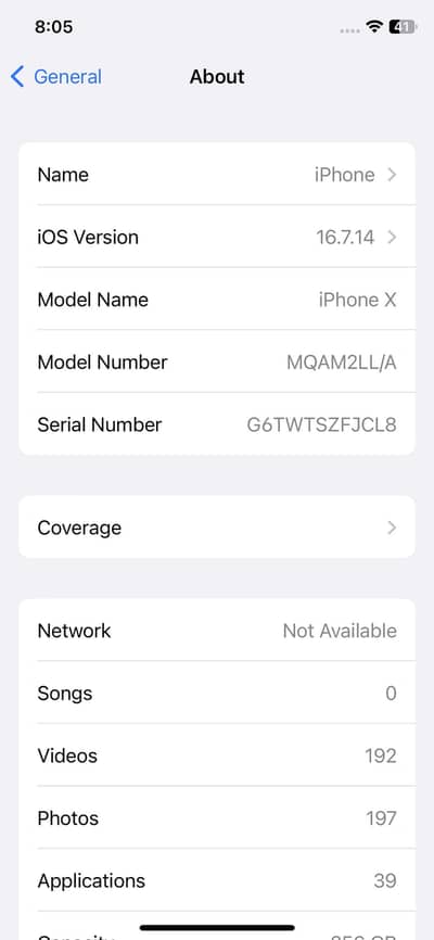 iPhone X 256GB Space Gray (Black) - 100% OK Condition