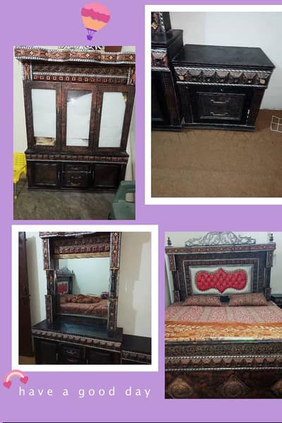 bed king side side table seesha  Almari  dressing