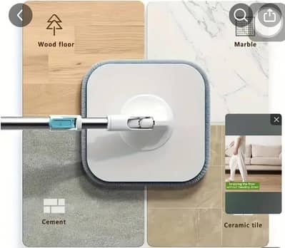 Faridabio Easy-Clean Mop and Bucket Set with Reusable Pads