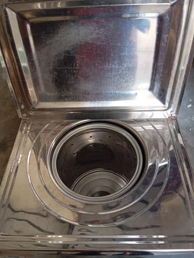 Full Steel body, silver spin dryer, top loader