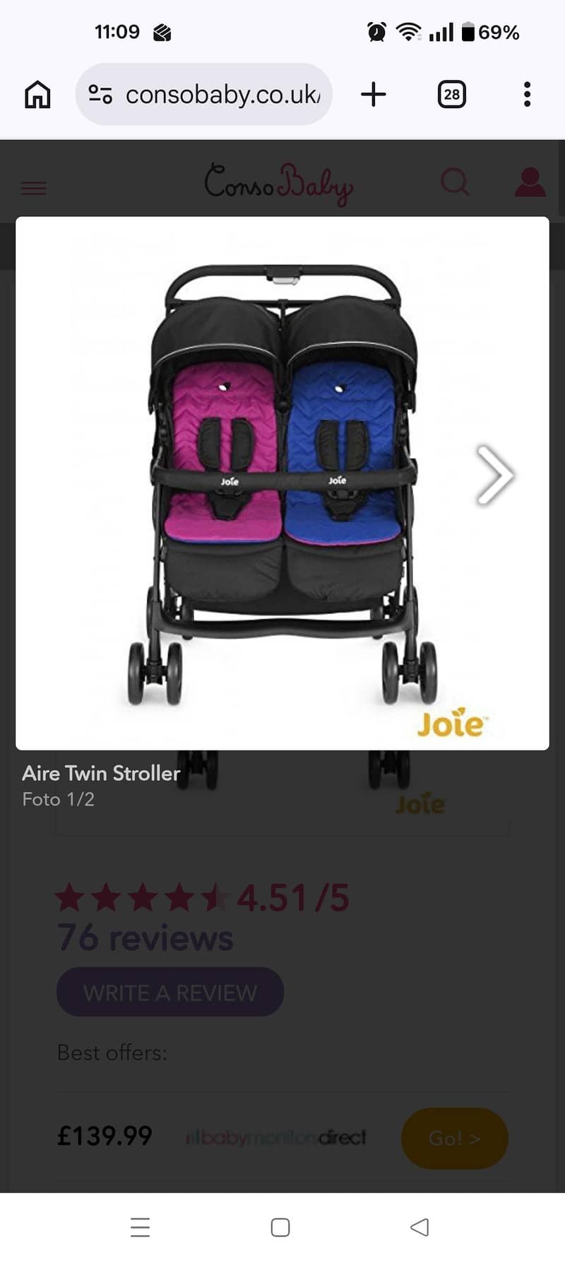 Double Pram side by side 3