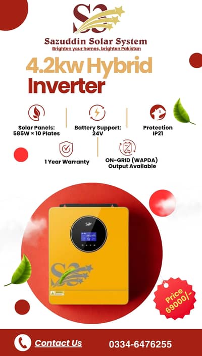 S3 Solar Inverter | Hybrid Solar Inverter | 4.2kw | Inverter for Sale