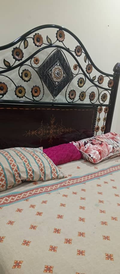 Iron Double Bed With 2 Side Tables
