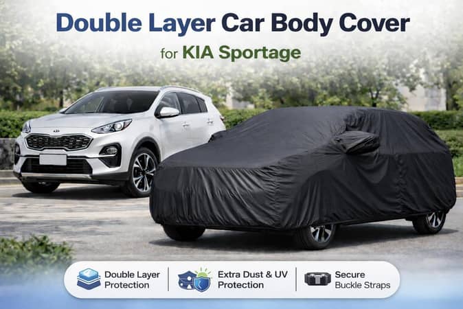 Kia Sportage Double Layer Car Body Cover | Waterproof | Dustproof | Heat & UV Protection
