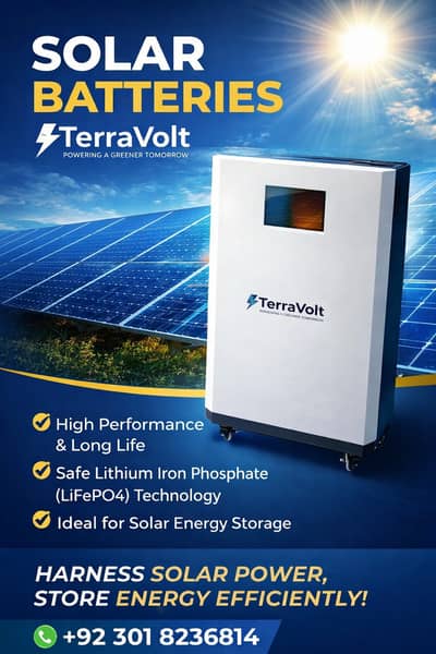 TerraVolt Lithium Solar Battery | Powerful LiFePO4 Energy Solution