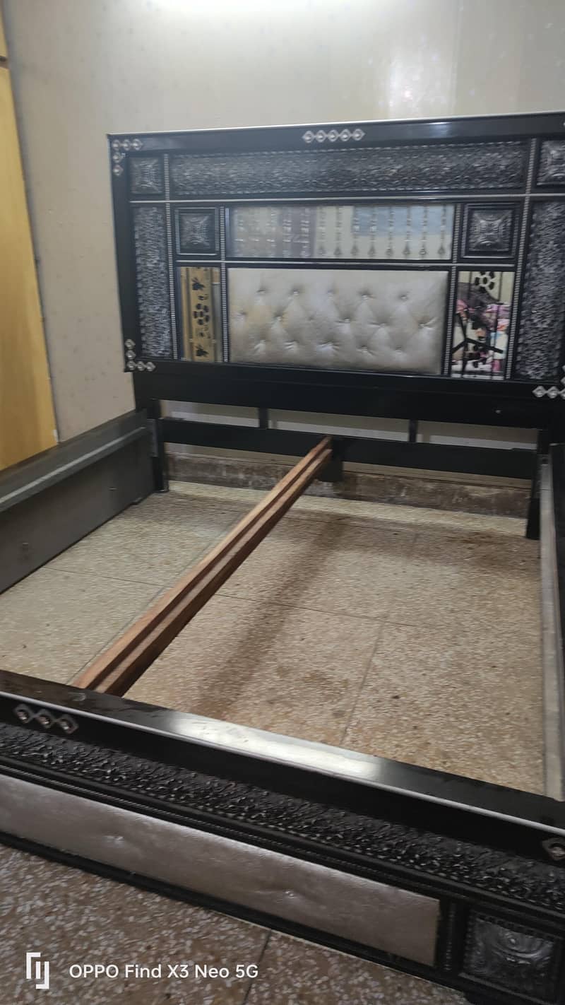 Solid Deco/Wooden King Size Bed Set 3