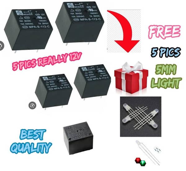 pack of 5 pcs)12v REALLY CHANGEOVER 5 PICS WITH FREE 5 PICS LED LIGHTS (5MM)