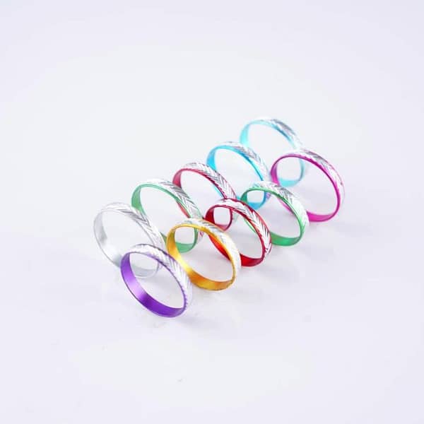 20 pcs matalic rings for men & women colourful rings