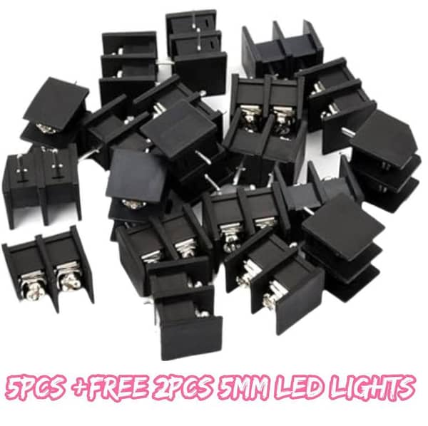 5 Pcs KF-25 7.62 2Pin Screw Terminal Block Connector High Quality AC 300V 30A - DC 12V 30A 7.62mm Wire Connectors 2P Circuit Joining Parts