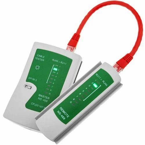 Master BS-468 Network Cable Tester | RJ45 & RJ11 Cable Tester | LED Indicator | Open & Short Circuit Detection | 9V Battery Powered