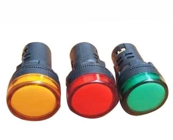 2 Pcs (1 RED 1 GREEN) LED 16mm Panel Indicator Pilot Light Signal Lamp 220V AC LED indicator Light