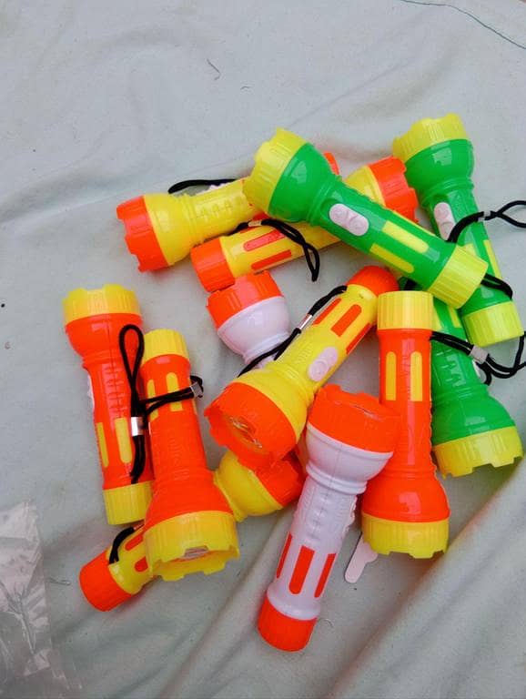 2-Pack Colorful LED Flashlights (Toy-Style)