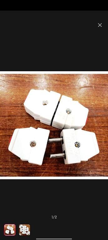 4 pieces Bhatti Electric 2-Pin Plug & Socket Set (2 Pairs) – Male and Female